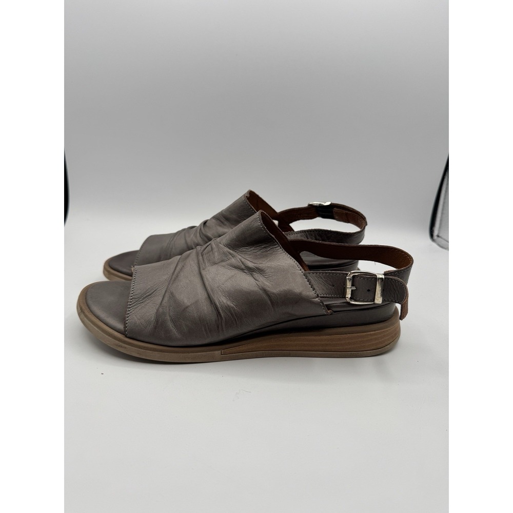 Miz Mooz Sandals Womens 40 Fifi Brown Leather Boho Bootie Ankle Strap Shoes